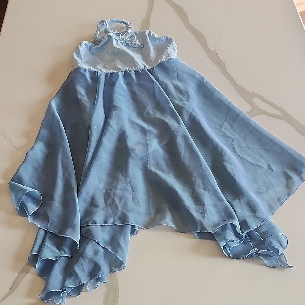 Revolution Blue Asymmetrical Dancewear - Child Large